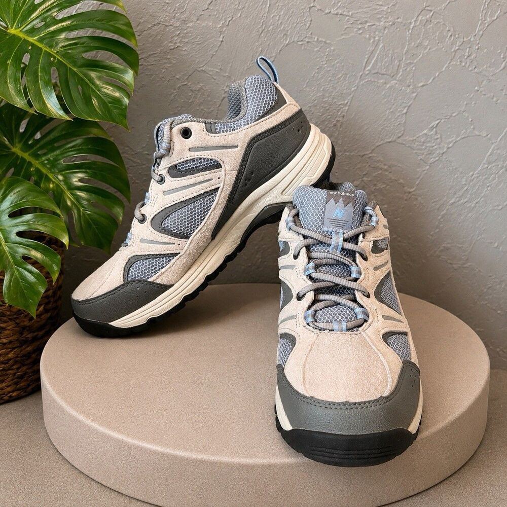 New Balance 759 Trail Walking Sneakers Gray Blue Suede Mesh Hiking Womens 8.5